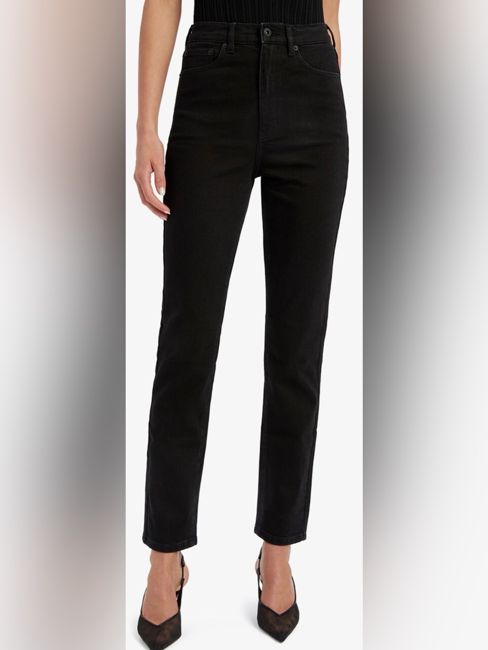 NWT Bardot Heidi Straight Full Leg Jeans In Black